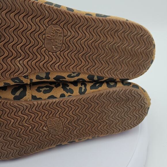 Monkey Feet Ankle Strap Ballet Flats 9M Cheetah Print Leather Balletcore EUC - Picture 7 of 16